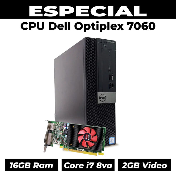 ESPECIAL CPU Dell 7060 Core I7 8va 16gb Ram 2GB AMD