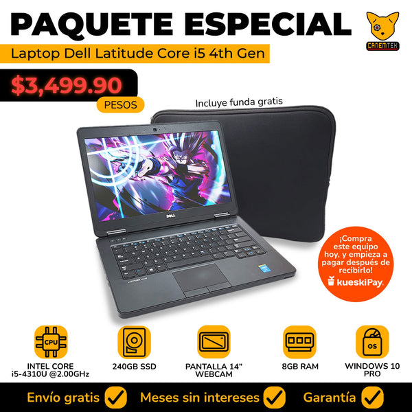 PAQUETE ESPECIAL Laptop Core i5 8GB Ram 240GB Ssd