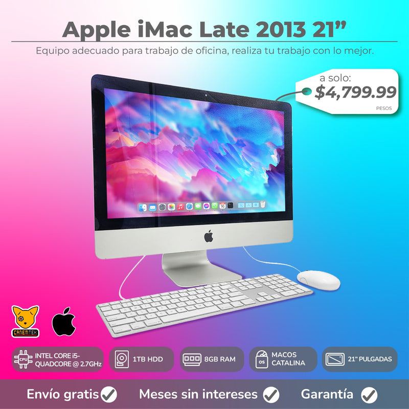 iMac Late 2013 21 Pulgadas i5 8gb Ram 1tb Hdd Ultra slim